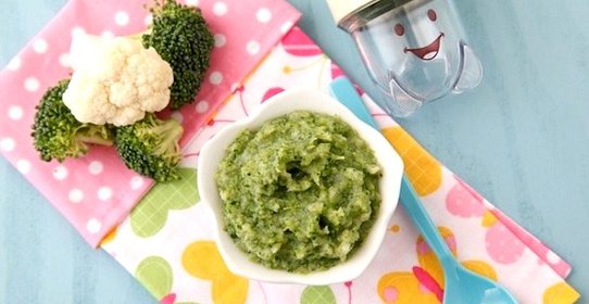 Пюре из цветной капусты и брокколи