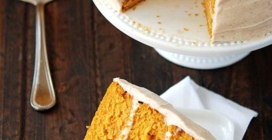 Морковный торт с грецкими орехами и корицей