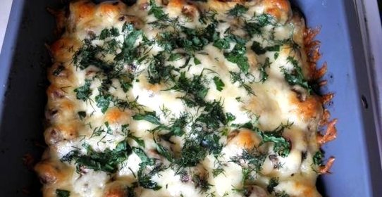 Шампиньоны со спаржей