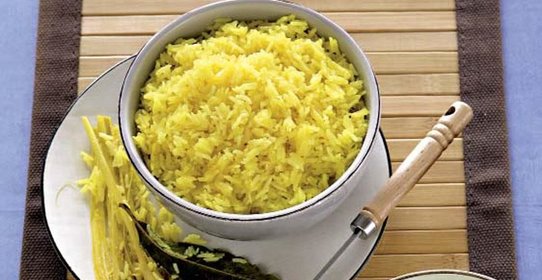 Кокосовый рис с лимонным сорго