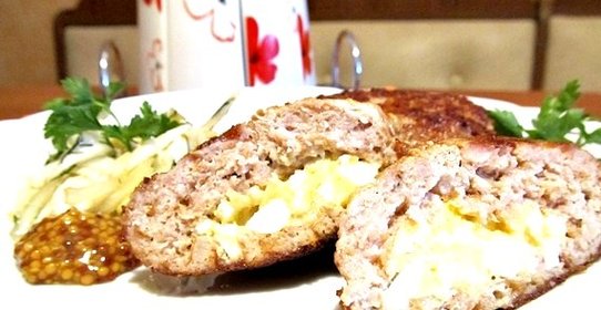 Зразы с сыром и яйцом