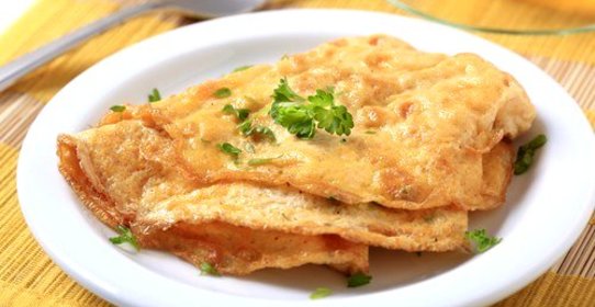 Омлет с молоком и мукой