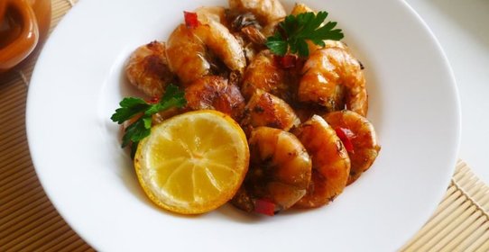 Запеченные креветки