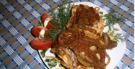 Гнезда с фаршем в мультиварке