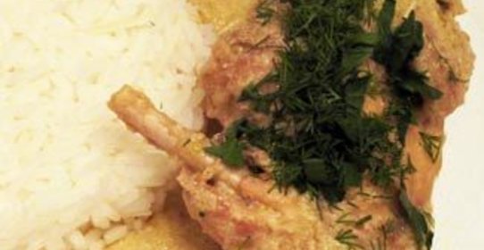 Кролик в соусе из цуккини