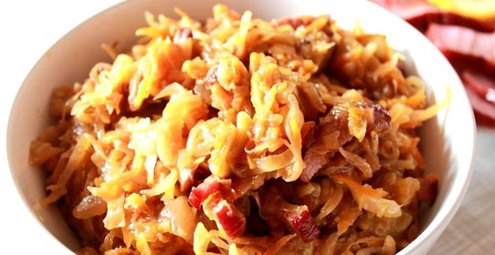 Тушеная капуста с фаршем