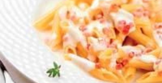 Пенне с икорным соусом