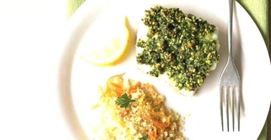 Треска с фисташками