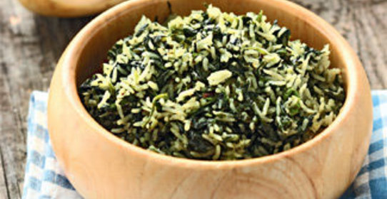 Пилав со шпинатом