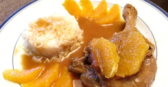 Тушеная утка с рисом