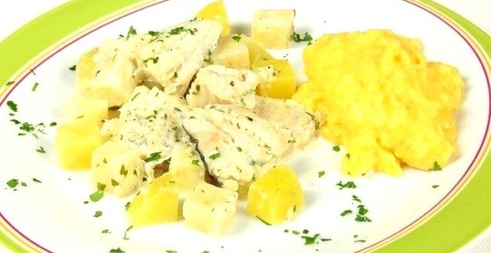 Треска с картошкой