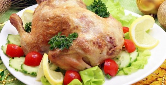Курочка запеченная с лимоном