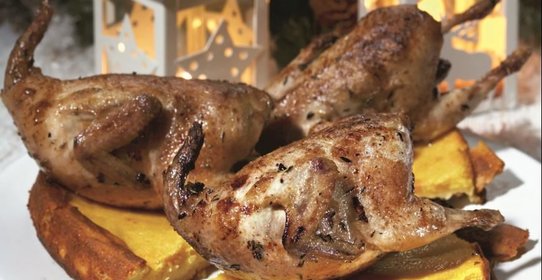 Перепелки на гриле