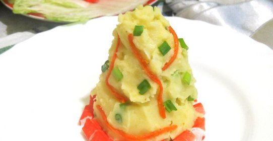 Картофельное пюре с печеным чесноком