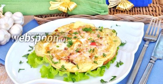 Омлет с крабовыми палочками