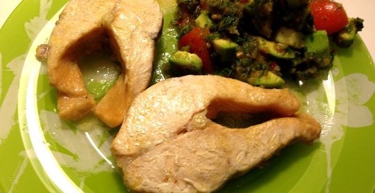 Лосось, запеченный в горчице