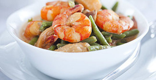 Фрикассе из креветок в мультиварке