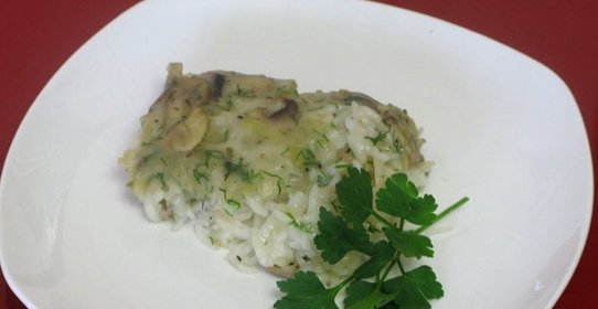 Рис, запеченный с грибами
