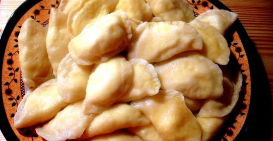 Вареники с солёным творогом