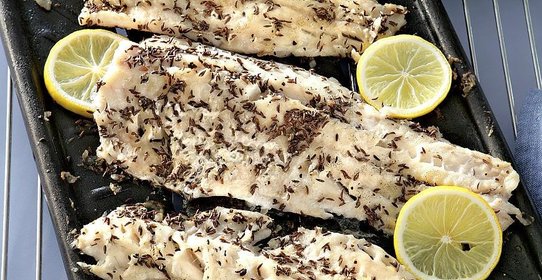 Филе кефали с тмином