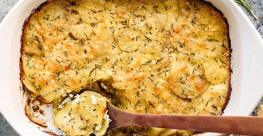 Картофель, запеченный с чесноком