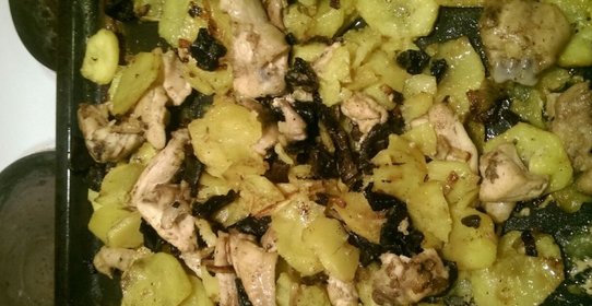 Картошечка с грибами в сливках