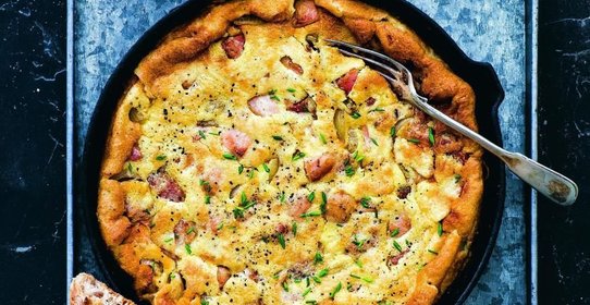 Фриттата с грудинкой