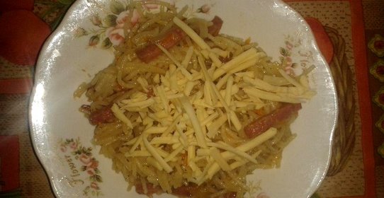 Вермишель с колбасой