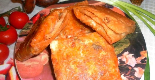 Конверты из лаваша с капустой