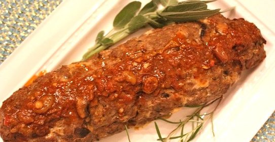 Фарш с грибами и сыром