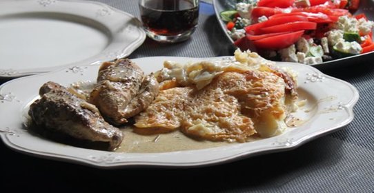 Куриные грудки в сливочно-горчичном соусе