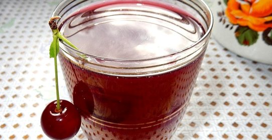 Вишнево - малиновый компот