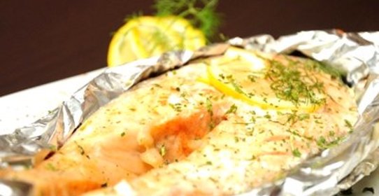 Стейк из кеты в духовке