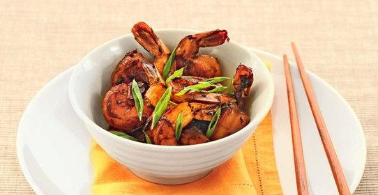 Креветки с чесноком