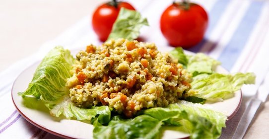 Пшено с тыквой и моцареллой