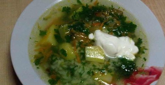 Вегетарианский рассольник с рисом