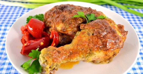 Окорочка куриные запеченные под сыром