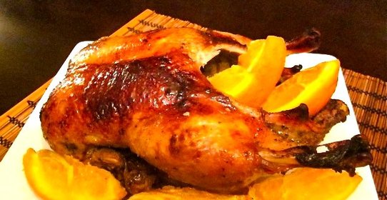 Утка, запеченная с апельсинами