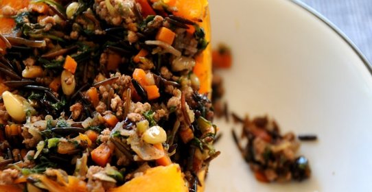 Рис, запеченный в тыкве