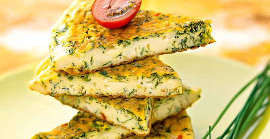 Омлет из белков с зеленью