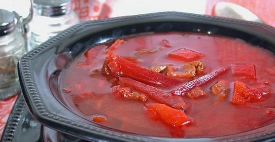 Борщ с белыми грибами