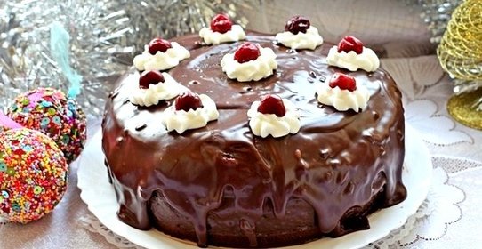 Шифоновый бисквит с вишней