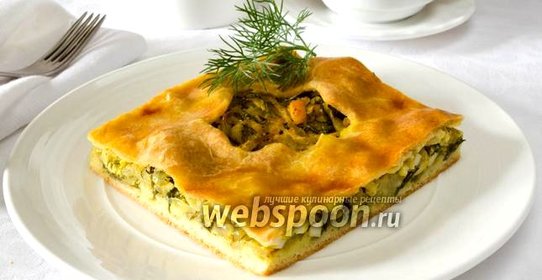 Пирог с луком и яйцом