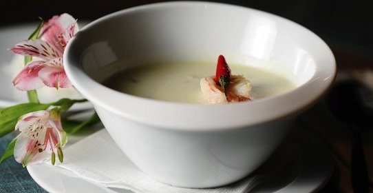 Сливочный суп с морепродуктами