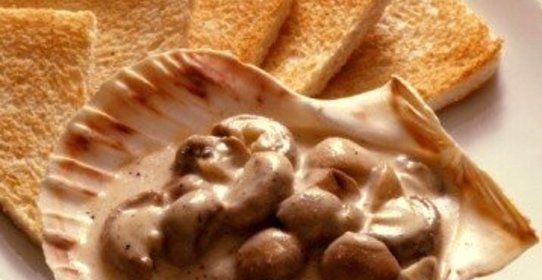 Тосты с грибами и сливочно-чесночным соусом