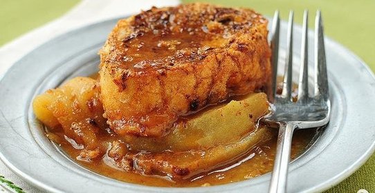 Французские тосты с яблоками и виски