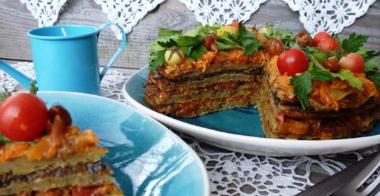 Овощной торт Летняя полянка