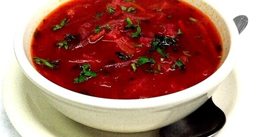 Постный борщ с консервой