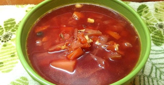 Борщ из печеных овощей