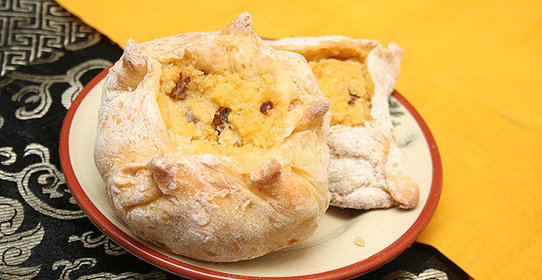 Корзинки с пшенной кашей